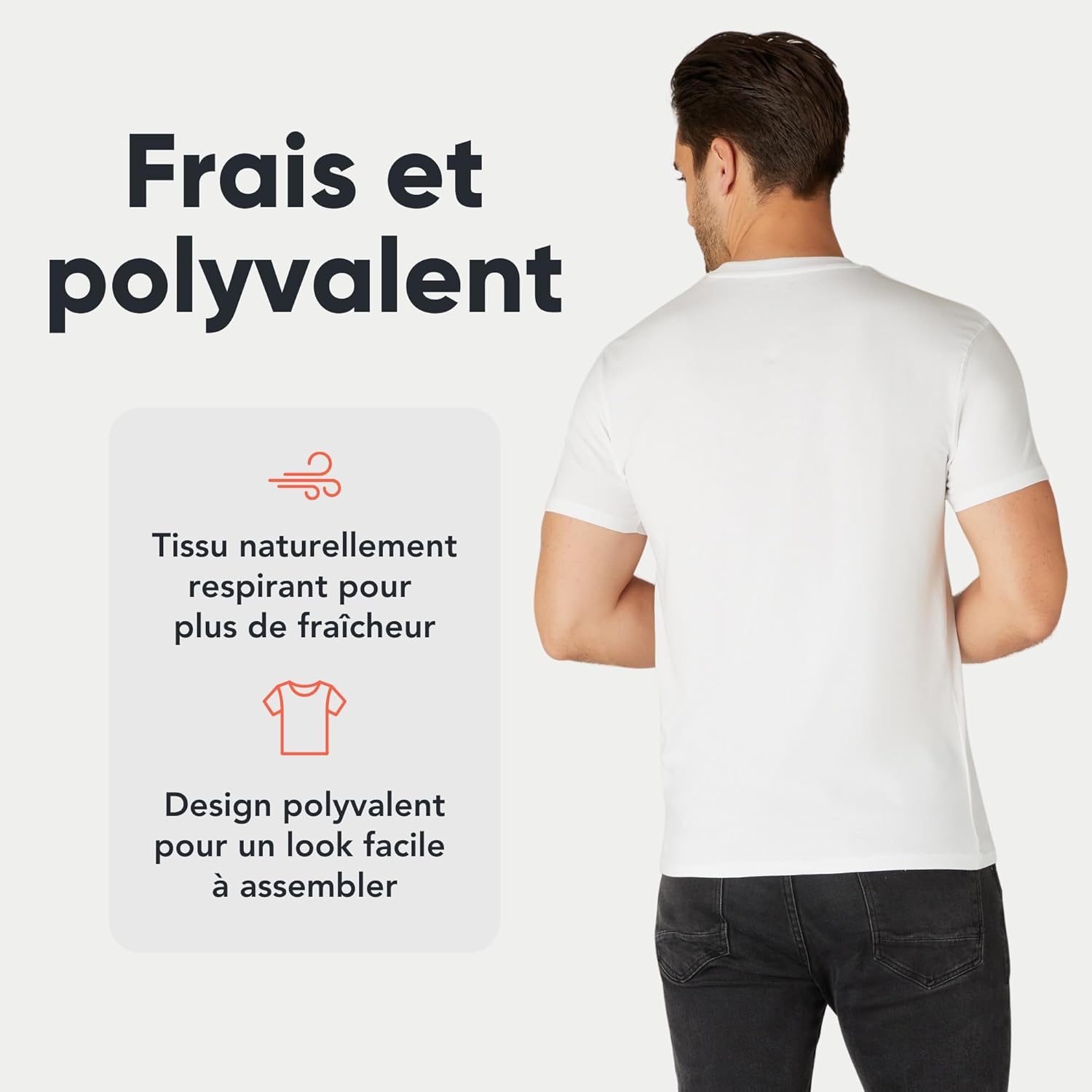 FM London Lot de 3/5 t-Shirts pour Hommes - T-Shirts de qualité supérieure avec Design légèrement ajusté
