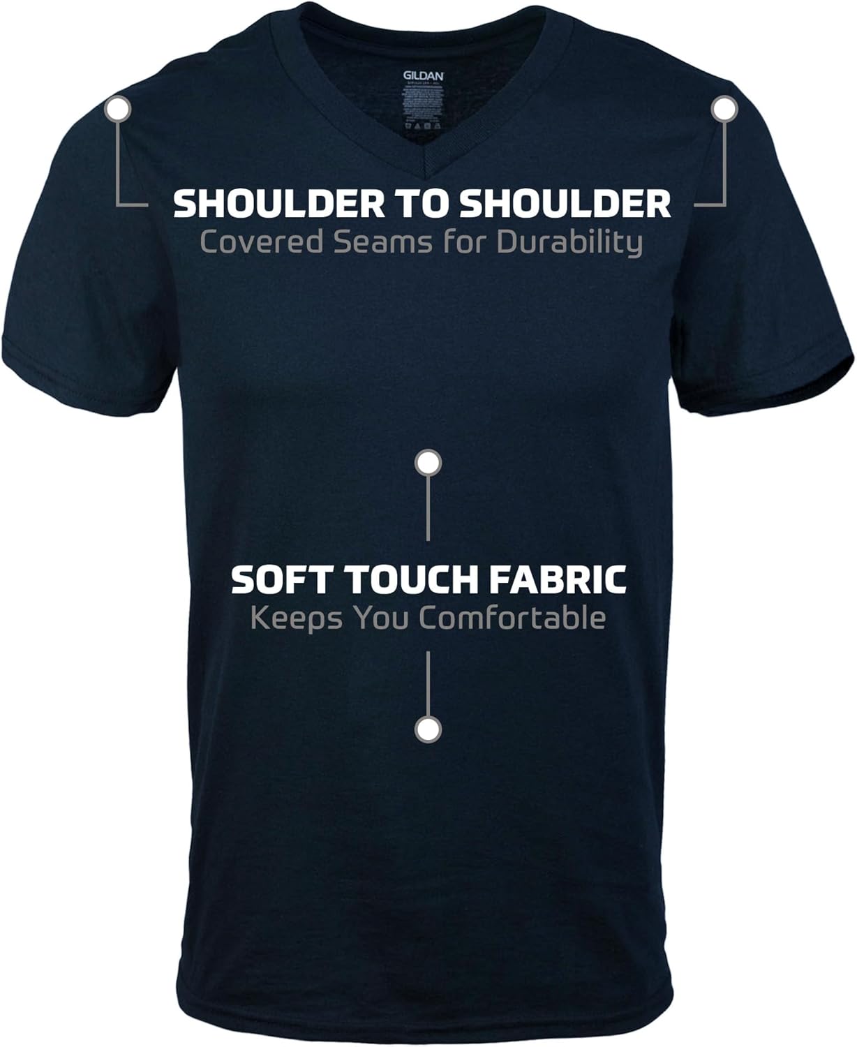 Gildan V-Ausschnitt T-Shirts Multipack Style G1103 Tricot Homme (Lot de 5)