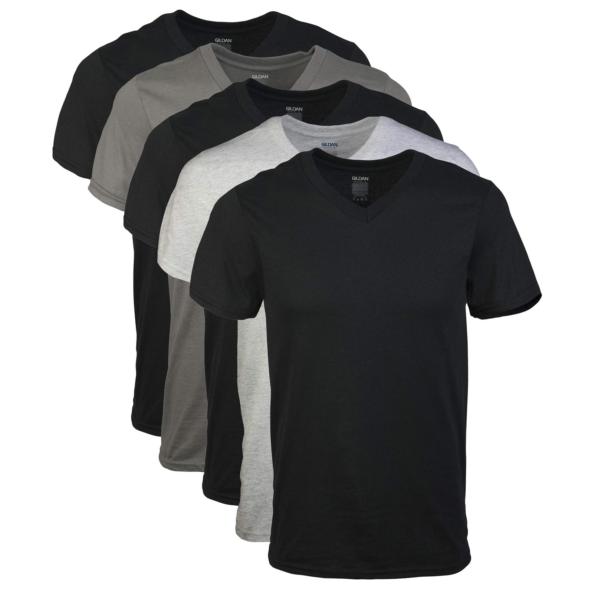 Gildan V-Ausschnitt T-Shirts Multipack Style G1103 Tricot Homme (Lot de 5)