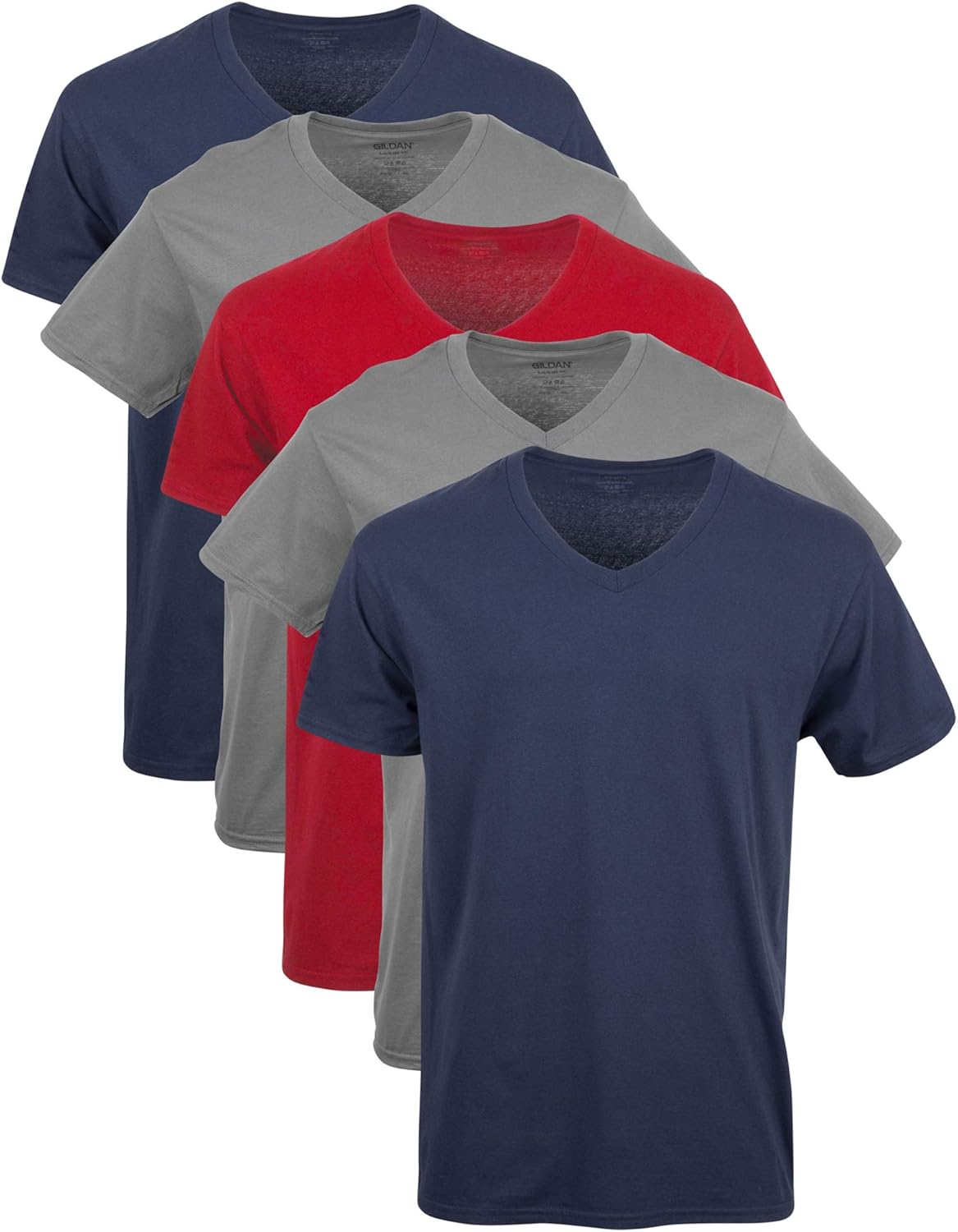 Gildan V-Ausschnitt T-Shirts Multipack Style G1103 Tricot Homme (Lot de 5)