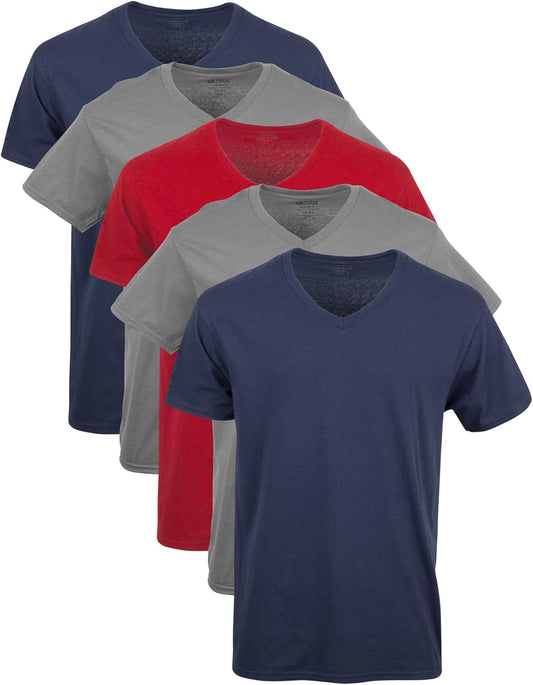 Gildan V-Ausschnitt T-Shirts Multipack Style G1103 Tricot Homme (Lot de 5)