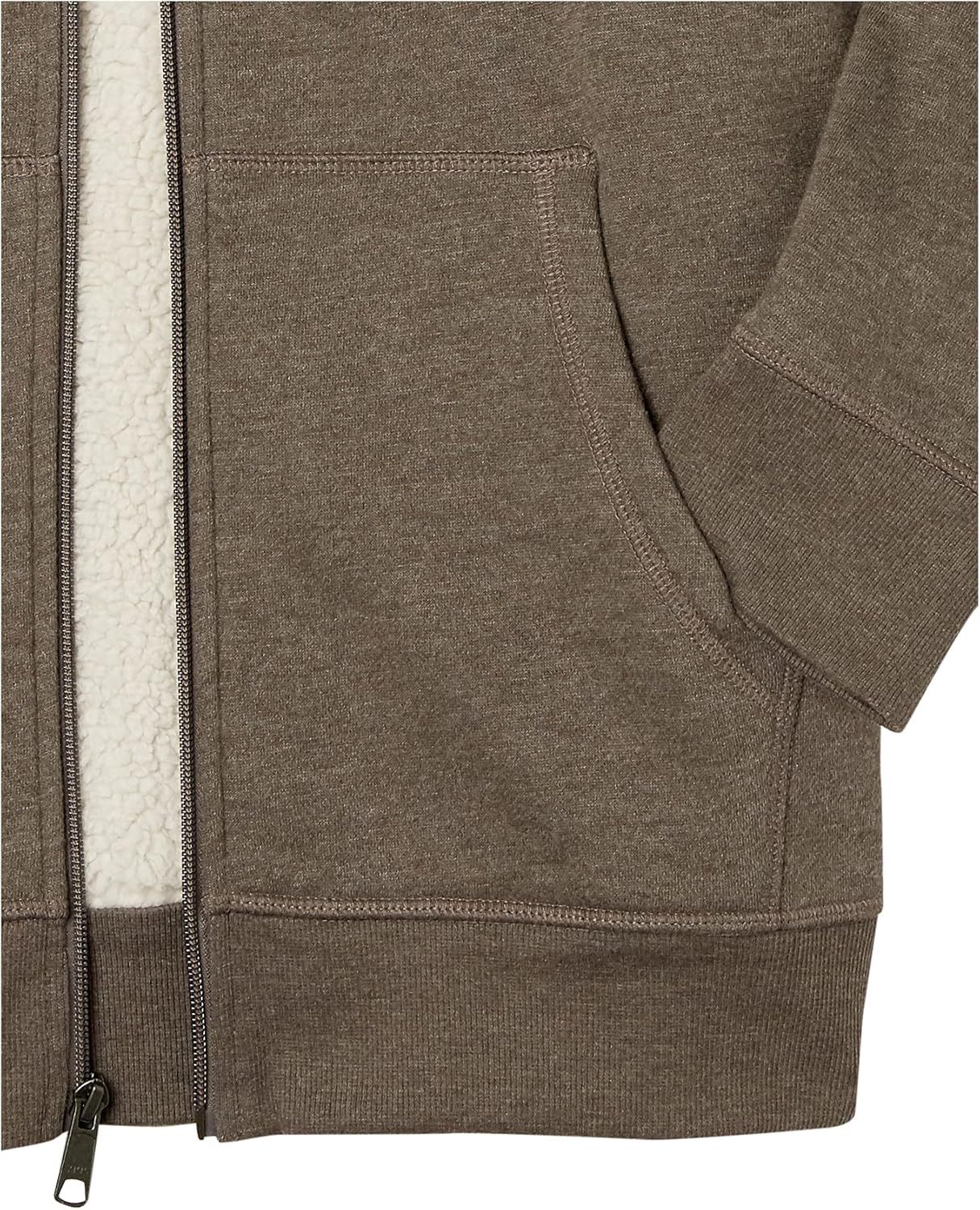 Amazon Essentials Sweat à Capuche avec Fermeture Éclair intégrale et Doublure en Polaire Sherpa Homme