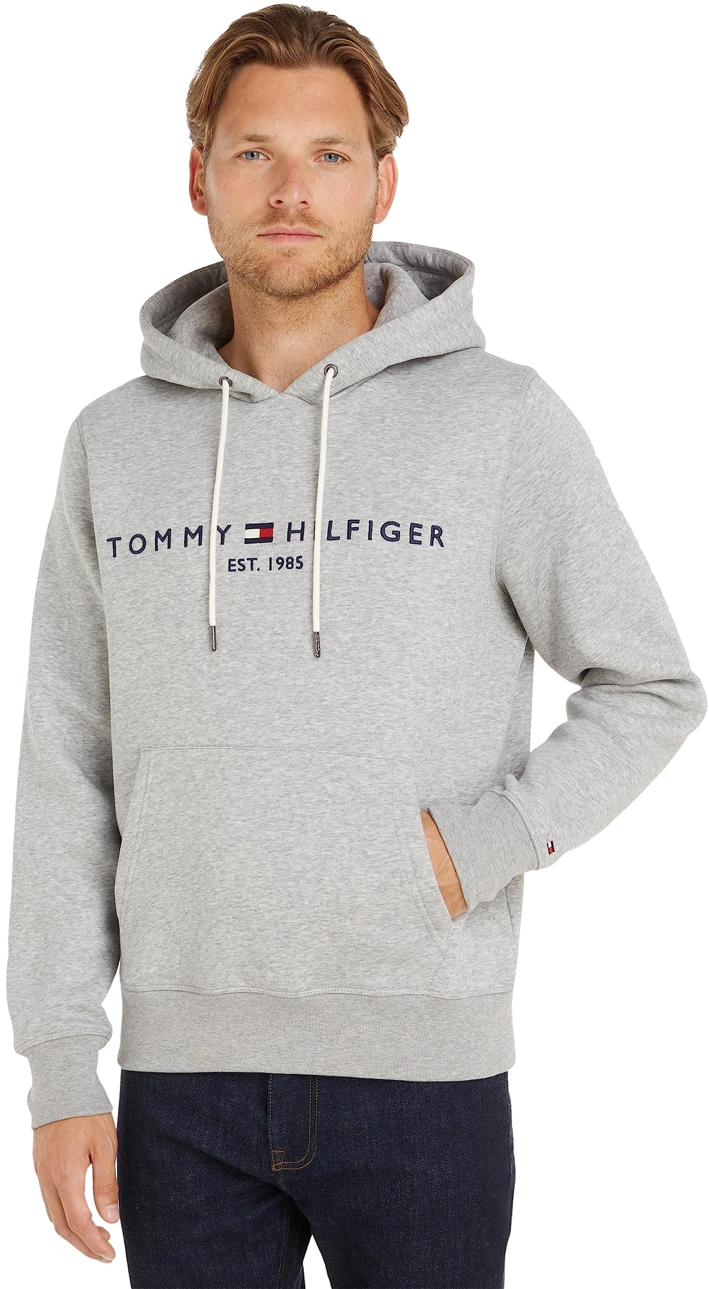 Tommy Hilfiger Sweat à Capuche Homme Core Tommy Logo avec Capuche