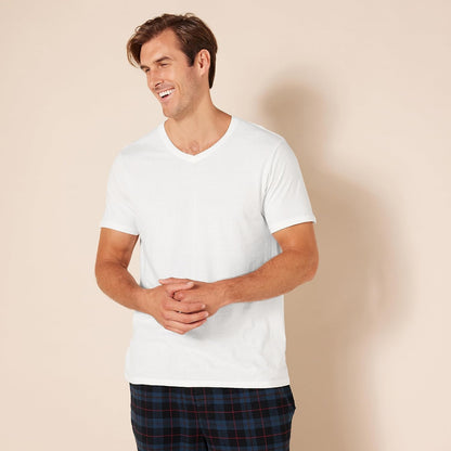 Amazon Essentials Maillot de Corps avec Encolure en V, Respirant, Coton Homme, Lot de 6