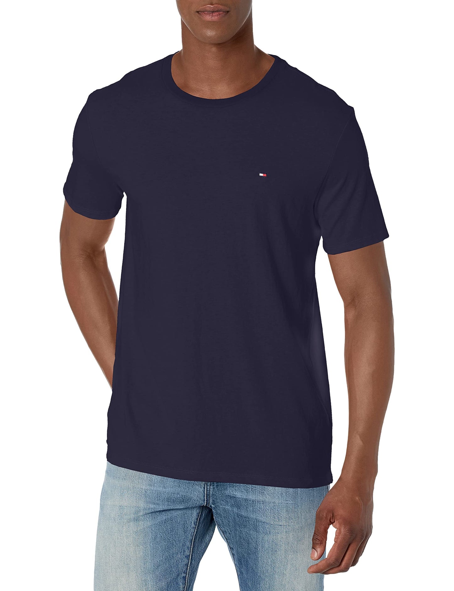 Tommy Hilfiger T-Shirt Manches Courtes Homme Core Tommy Logo Col Ras-du-Cou