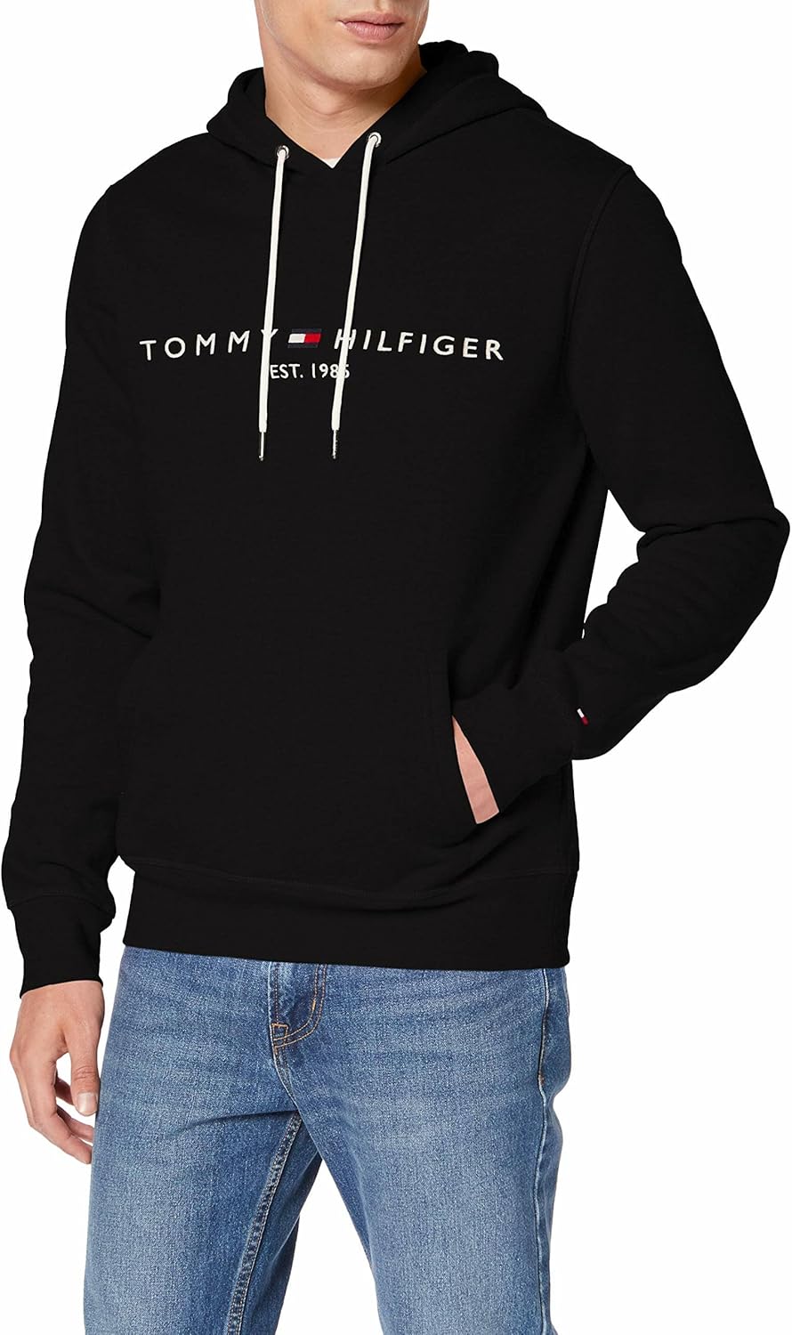Tommy Hilfiger Sweat à Capuche Homme Core Tommy Logo avec Capuche